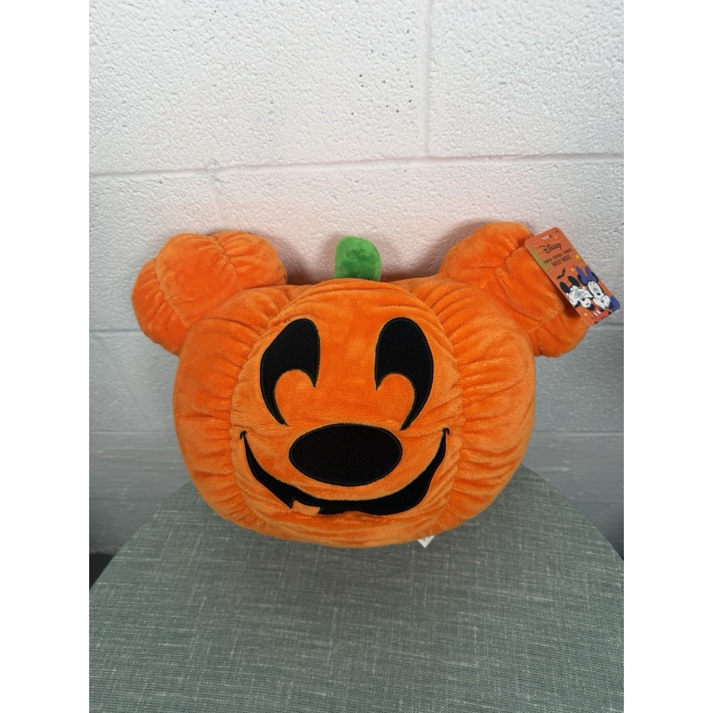 Disney 2025 Mickey Mouse Jack O Lantern Pumpkin Plush 12" Halloween NWT